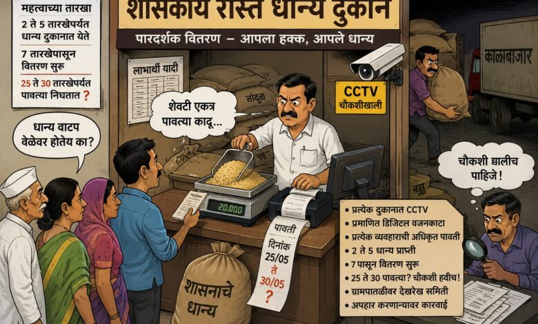 Photo of रेशन व्यवस्थेत पारदर्शकतेची गरज; लाभार्थ्यांच्या हक्काच्या धान्यावर डल्ला रोखण्यासाठी कठोर नियंत्रणाची मागणी?