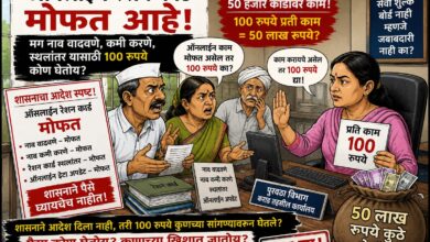 Photo of ऑनलाइन रेशन कार्ड मोफत, मग 100 रुपये कशासाठी? कराडच्या पुरवठा विभागात 20 महिन्यांत 50 लाखांचा कथित ‘खेळ’; जनतेच्या खिशातील पैसा कुणाच्या खिशात?