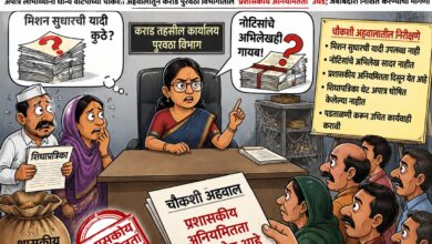 Photo of मिशन सुधारची यादी कुठे? नोटिसांचे अभिलेखही गायब! अपात्र लाभार्थ्यांना धान्य वाटपाच्या चौकशी अहवालातून कराड पुरवठा विभागातील ‘प्रशासकीय अनियमितता’ उघड; जबाबदारी निश्चित करण्याची मागणी