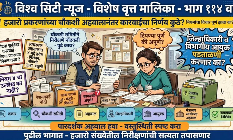Photo of साहिला नायकवडे यांच्या कथित हजारो अनियमिततांनंतरही निलंबन का नाही? छोट्या चुकीवर कर्मचाऱ्यांवर कारवाई, मग या प्रकरणात कोणाचा वरदहस्त? भारतकुमार तुंबडे यांच्यासह संबंधित अधिकाऱ्यांच्या भूमिकेची चौकशी करण्याची मागणी!
